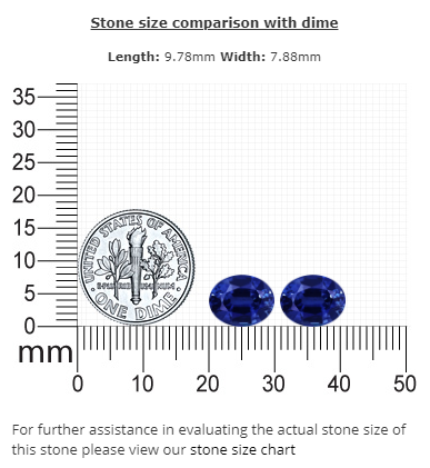 BLUE SAPPHIRE AGL Certified Untreated 5.99 cttw. Oval Matched Pair