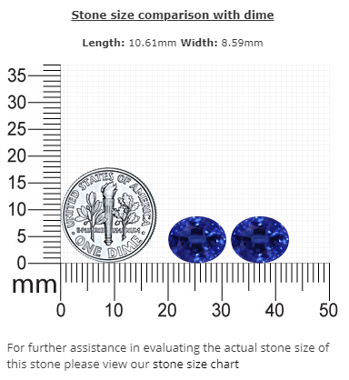 BLUE SAPPHIRE  GIA Certified 8.31 cttw.  Oval Matched Pair