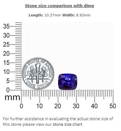 BLUE SAPPHIRE GIA Certified Untreated 5.92 cts. Cushion