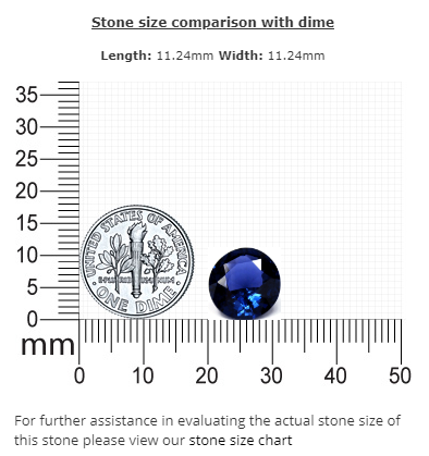 BLUE SAPPHIRE GIA Certified Untreated 5.45 cts. Round