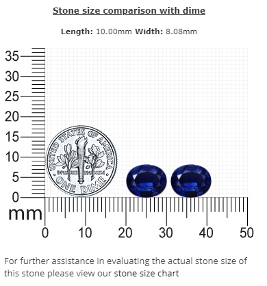 BLUE SAPPHIRE AGL Certified Untreated 5.71 Oval Matched Pair