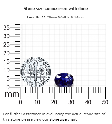 BLUE SAPPHIRE GIA Certified 5.09 cts. Oval
