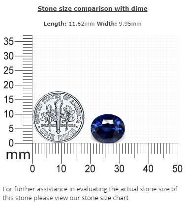 BLUE SAPPHIRE GIA Certified 6.47 cts. Oval