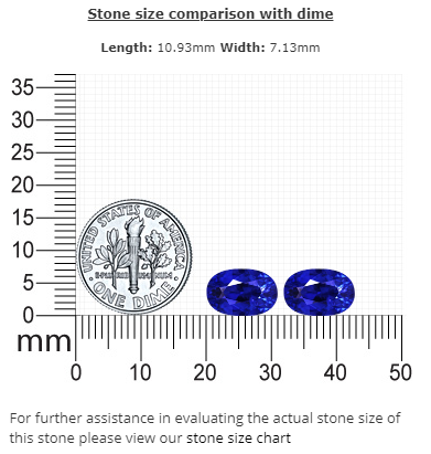 BLUE SAPPHIRE GIA Certified 6.74 cttw. Oval Matched Pair