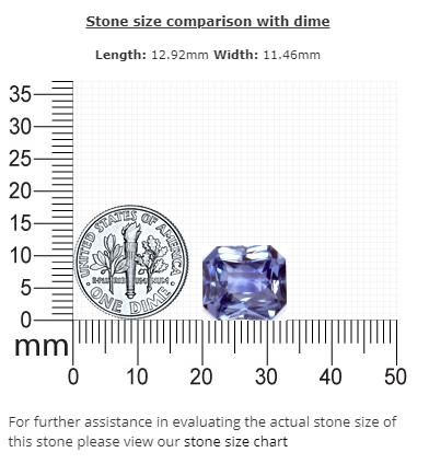 BLUE SAPPHIRE GIA Certified 9.01 cts. Emerald Cut