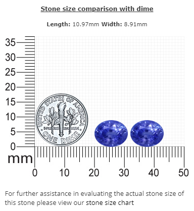BLUE SAPPHIRE GIA Certified 9.40 cttw. Oval Matched Pair
