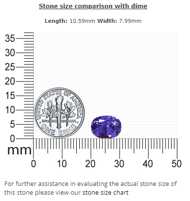 BLUE SAPPHIRE GIA Certified Untreated 5.65  cts. Oval