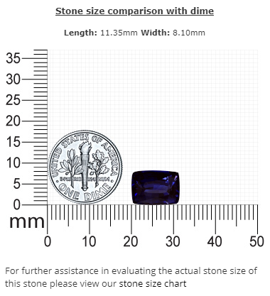 BLUE SAPPHIRE GIA Certified Untreated 5.75  cts. Cushion