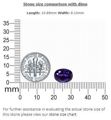 BLUE SAPPHIRE GIA Certified Untreated 6.28 cts. Oval