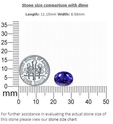 BLUE SAPPHIRE GIA Certified Untreated  5.26 cts. Oval