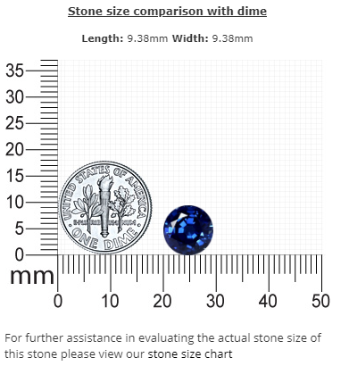 BLUE SAPPHIRE GIA Certified 4.63 cts.  Round