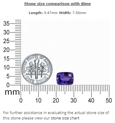 BLUE SAPPHIRE GIA Certified Untreated 4.41 cts.  Cushion