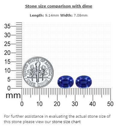 BLUE SAPPHIRE GIA Certified Untreated 5.56 cttw. Oval  Matched Pair
