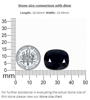 BLUE SAPPHIRE GIA Certified Untreated 13.56 cts. Cushion