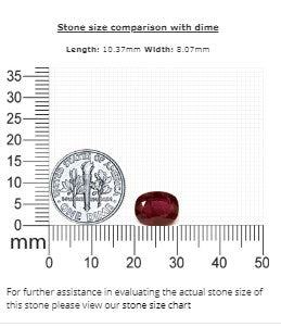 3.95 cts. Ruby  Cushion GIA  Certified Untreated