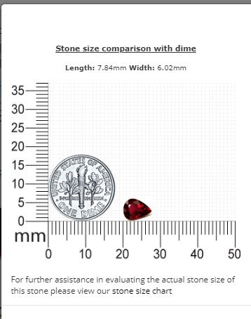 Ruby Pear GIA Certified  Untreated  1.27 cts.
