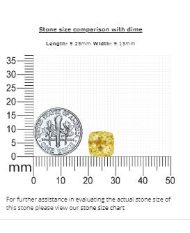 Yellow Sapphire Oval GIA Certified Untreated 6.65cts.