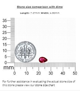 Ruby Pear  Untreated 0.66 cts.