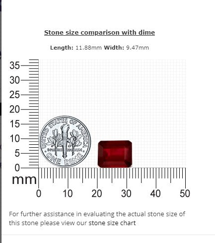 Emerald  Cut Ruby Composite 8.42 cts.