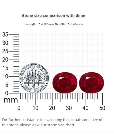 Ruby Oval Matched Pair Composite  26.06  cttw.