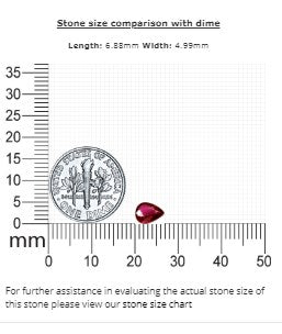 Ruby Pear  Untreated 0.60 cts.