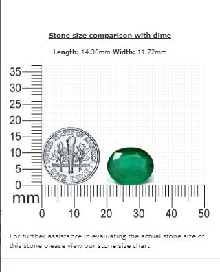 6.84 cts. Emerald Oval GIA Certified