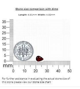 Ruby  Pear Untreated 0.58 cts.