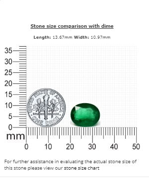 Emerald Oval  GIA Certified 6.31 cts.