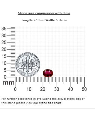 Ruby Oval GIA Certified  Untreated 1.02 cts.