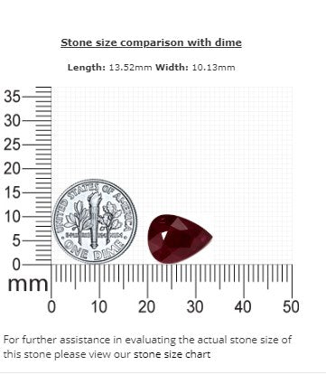 Ruby Pear GIA Certified  5.10 cts.