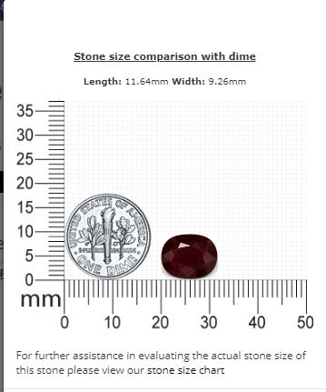 Ruby Oval GIA Certified 4.02  cts.