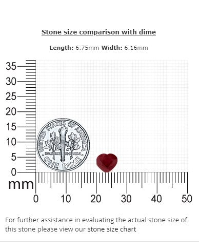 Ruby Heart  1.49 cts.