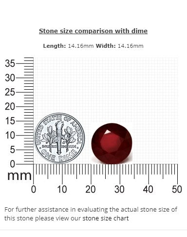 Ruby  Round Composite 15.55 cts.