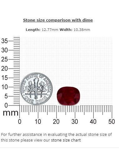 Ruby Cushion  Composite 8.28 cts.