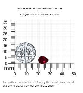 Ruby Pear Untreated  1.47 cts