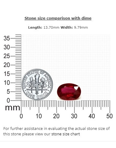 Ruby  Oval Composite 7.30 cts.