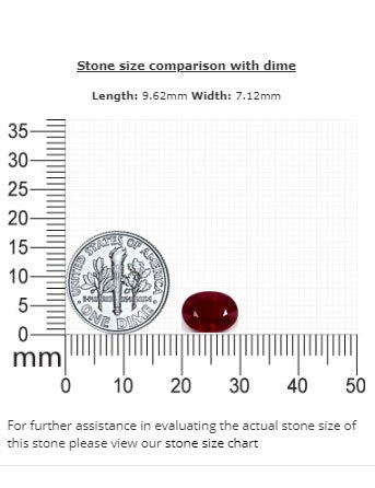 Ruby Oval GIA Certified 3.11  cts.