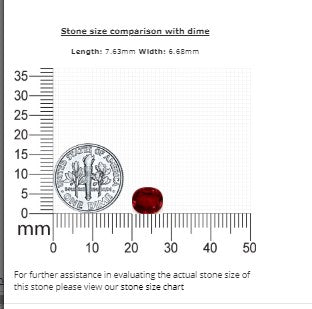 Ruby Cushion GIA Certified Untreated 2.02  cts