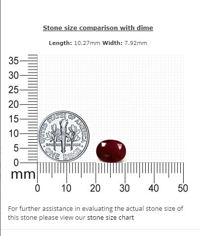 Ruby  Oval GIA Certified 2.91 cts.