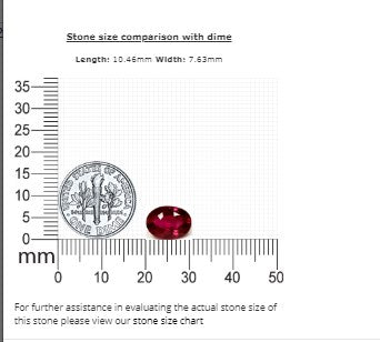 Ruby Oval GIA Certified Untreated 3.49 cts.