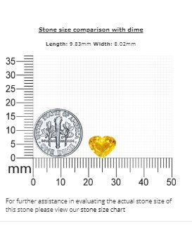Yellow Sapphire Heart 2.71 cts.