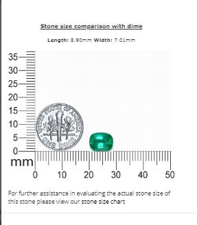 2.05 cts. Emerald Cushion