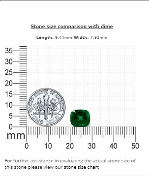 2.98 cts. Emerald Cushion GIA Certified