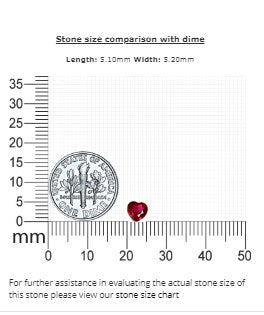 Ruby  Heart  Untreated 0.60 cts.