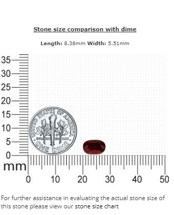 Ruby Oval GIA Certified Untreated  1.57 cts.