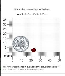 Ruby  Round Untreated 0.75 cts.