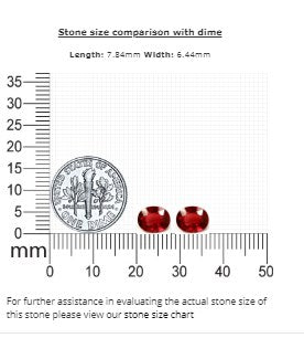 Ruby Oval Matched Pair GIA Certified Untreated 3.00  cttw.