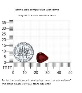 Ruby Pear GIA Certified Untreated 4.07cts
