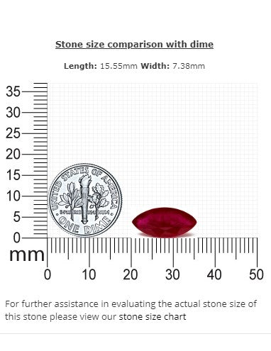 Ruby Marquise GIA  Certified 3.81 cts.