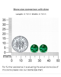 Emerald  Round  Matched Pair GIA Certified 5.06 cttw.